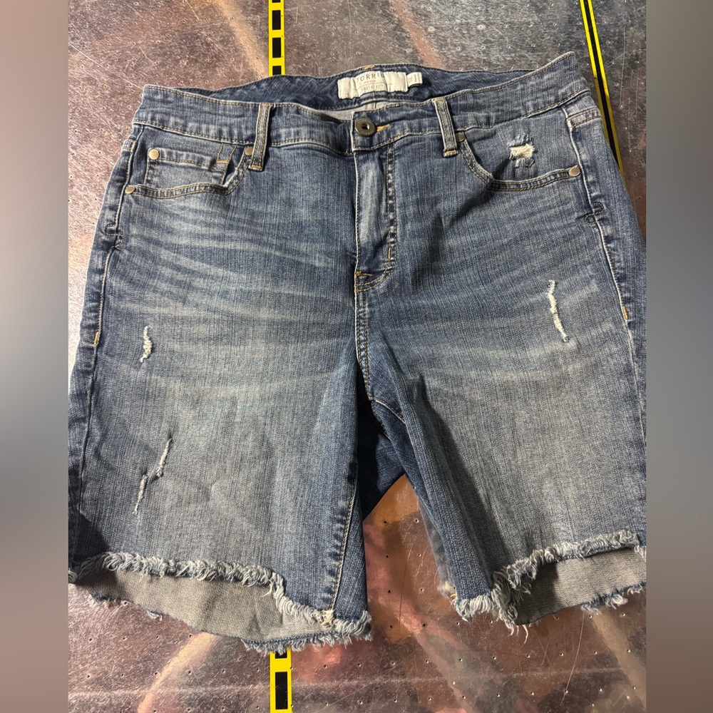 Distressed Denim Shorts